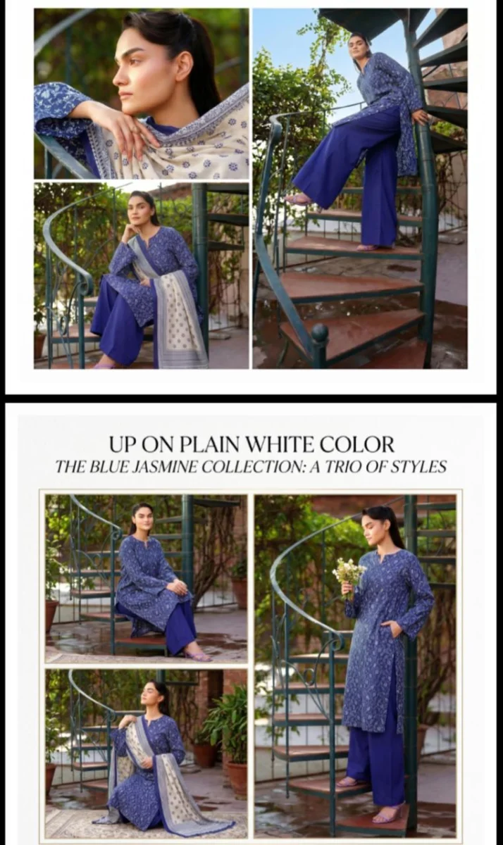 Unstiched Lawn 3 Piece Suit